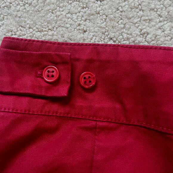 LACAUSA Deep Bright Red High Waisted Straight Pants 2 - Picture 4 of 4